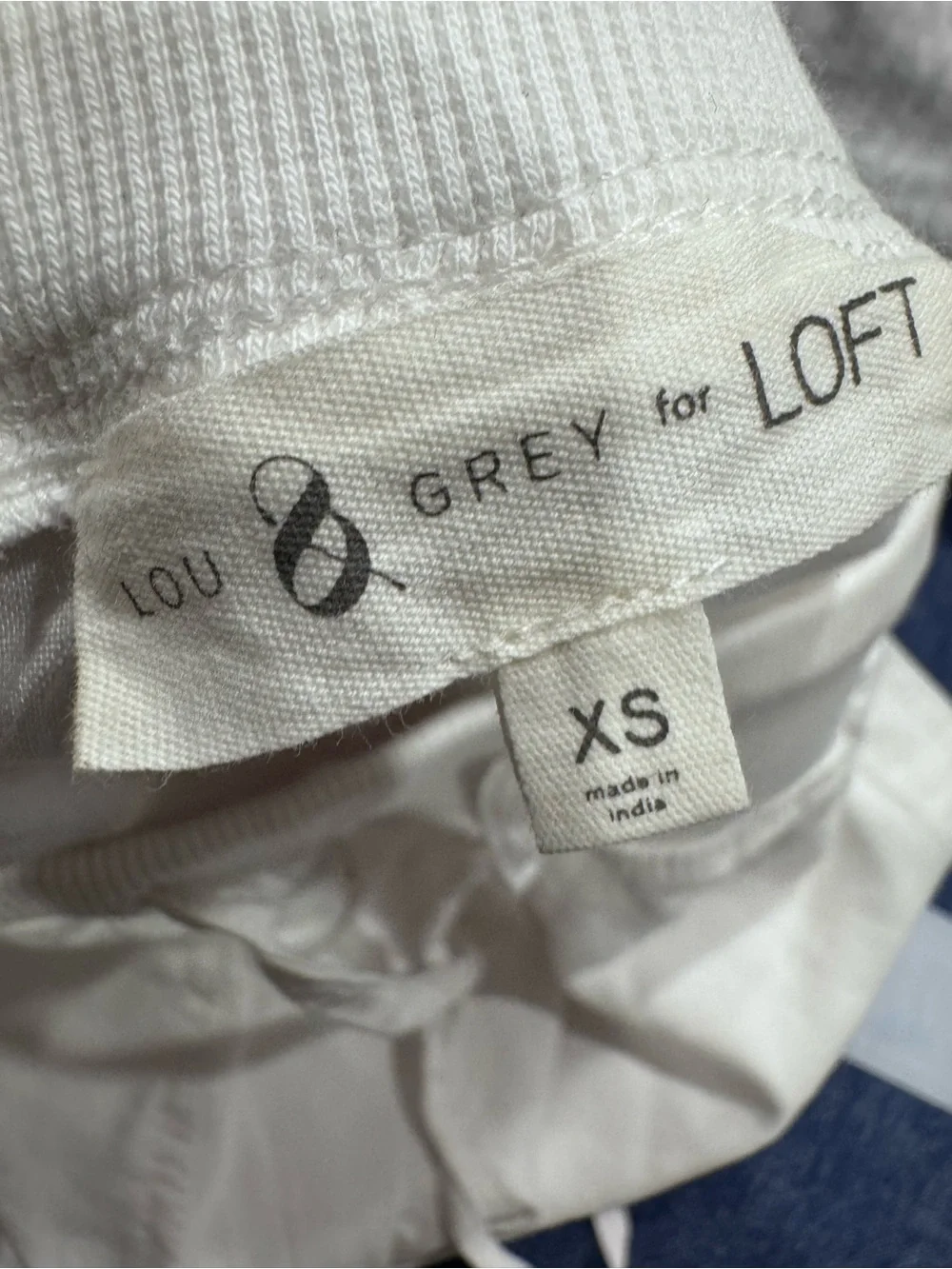 Lou&Grey White Linen-Blend Chinos - L